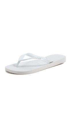 Havaianas Top, Chanclas para Unisex Adulto, Blanco (White/Silver), 37/38 EU (35/36 Brazilian)