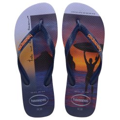 Havaianas Chanclas para hombre, Azul Marino/Azul Marino/Naranja Begonia, 47 EU